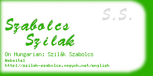szabolcs szilak business card