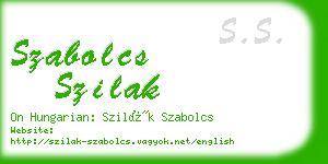 szabolcs szilak business card